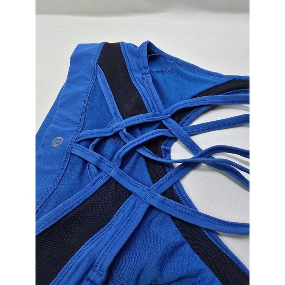 LULULEMON Strap It Like It's Hot Bra Lakeside Blue Run Gym Yoga Active- SIZE 4 - Picture 6 of 8